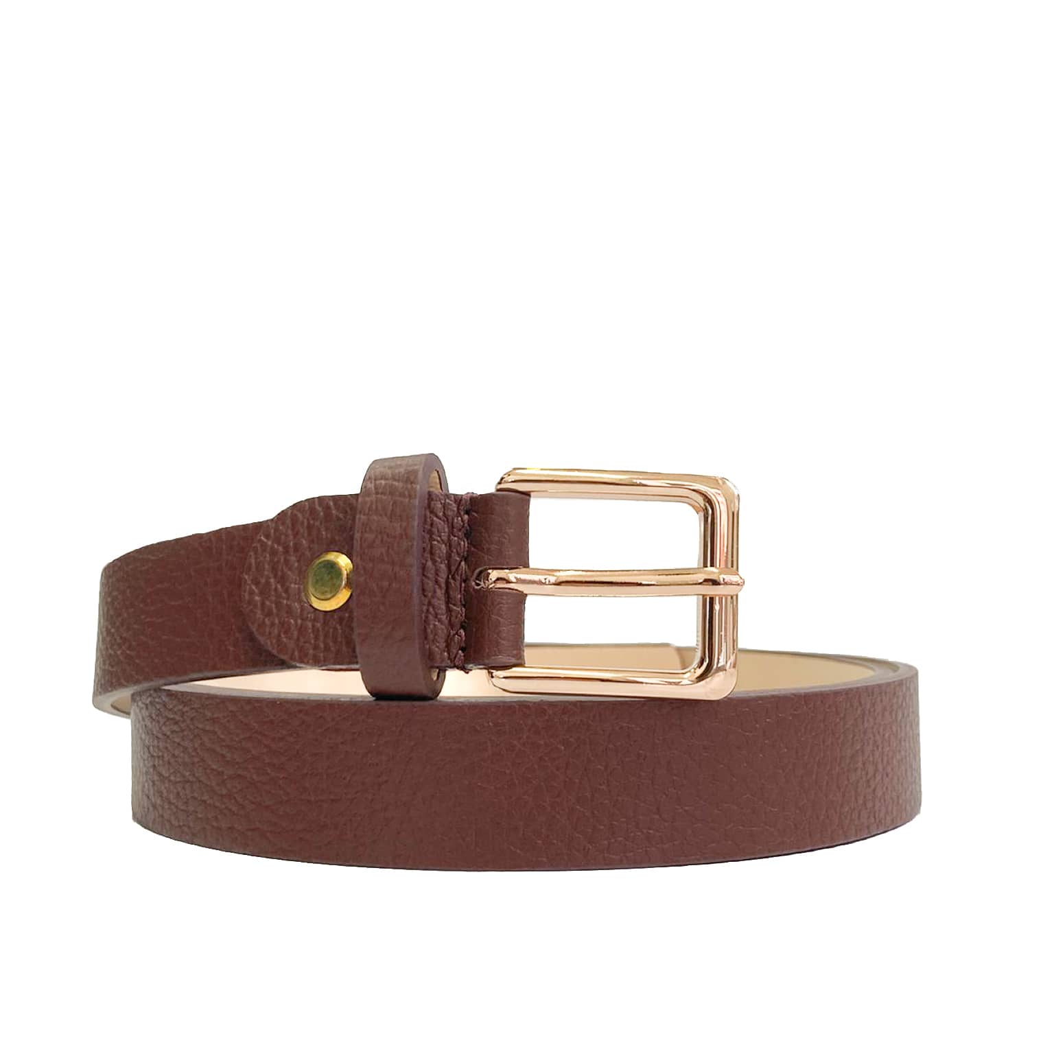 EMILIE-BELT-accessori-cinta-vista-frontale-vitello-cioccolato