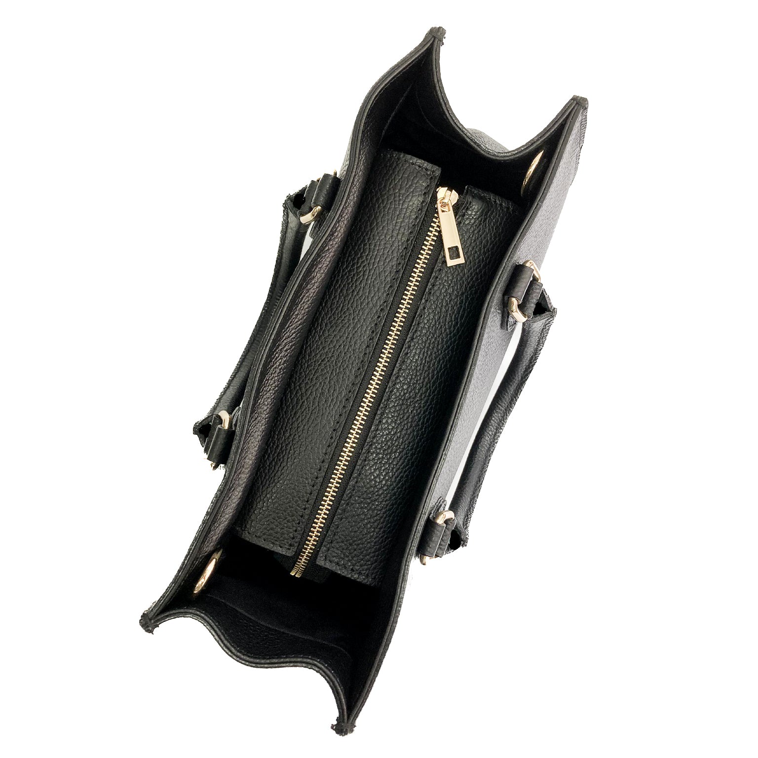 FRANCOFORTE-BAG-borse-vista-sopra-chiusa-vitello-nero