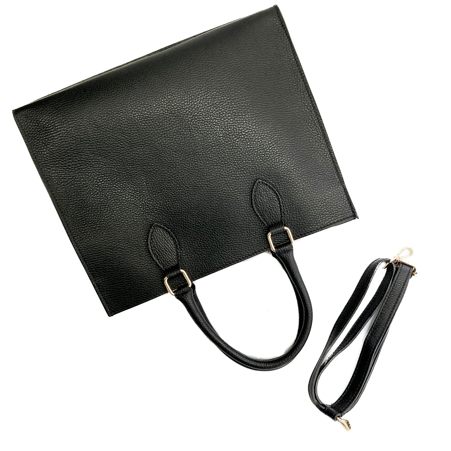 FRANCOFORTE-BAG-borse-vista-sopra-lunga-tracolla-fuori-vitello-nero