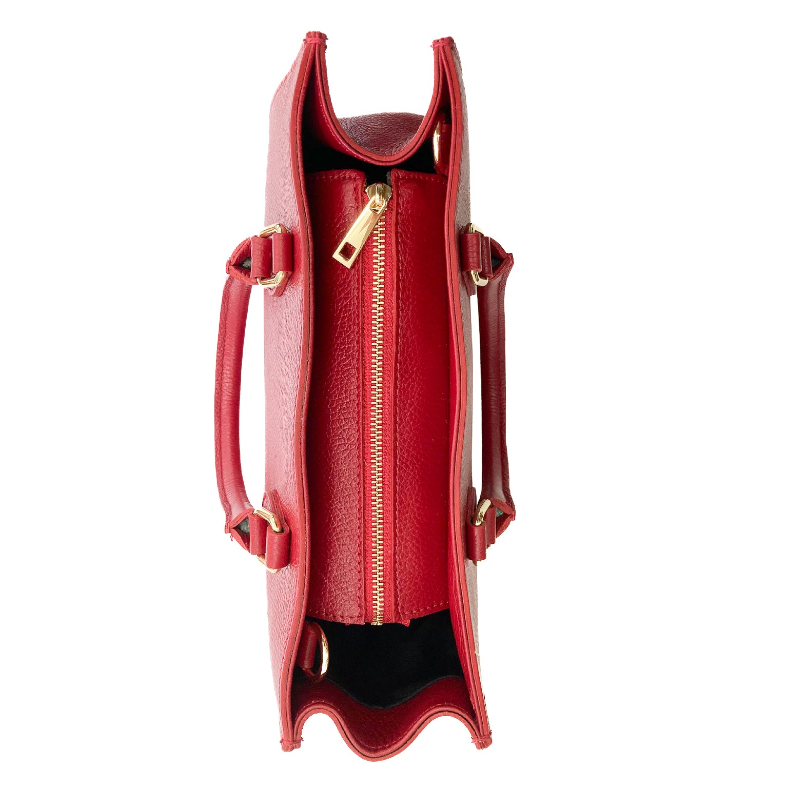 FRANCOFORTE-BAG-borse-vista-sopra-chiusa-vitello-rosso-scuro