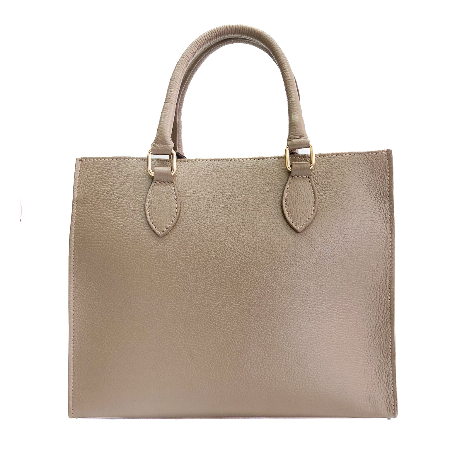 FRANCOFORTE-BAG-borse-vista-frontale-manici-vitello-taupe