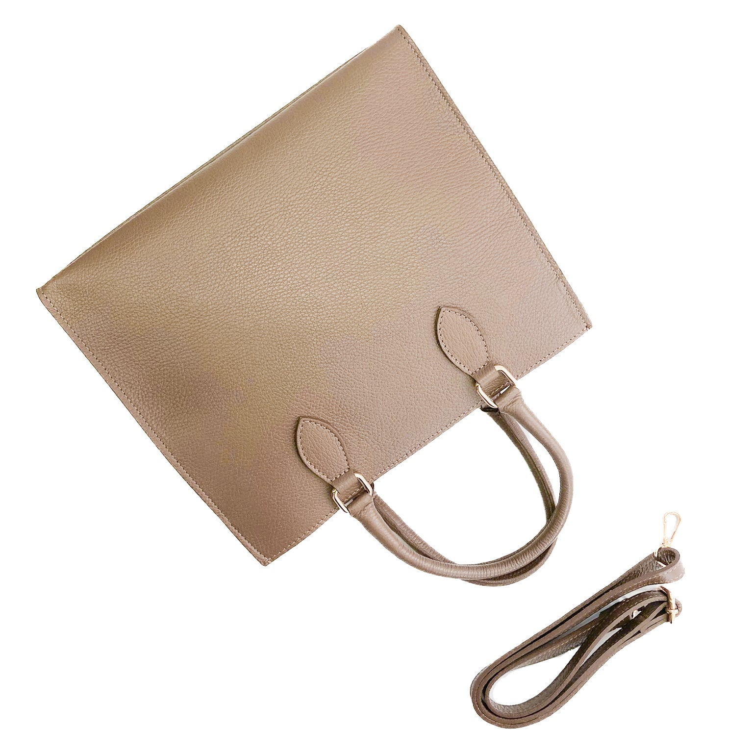 FRANCOFORTE-BAG-borse-vista-sopra-lunga-tracolla-vitello-taupe