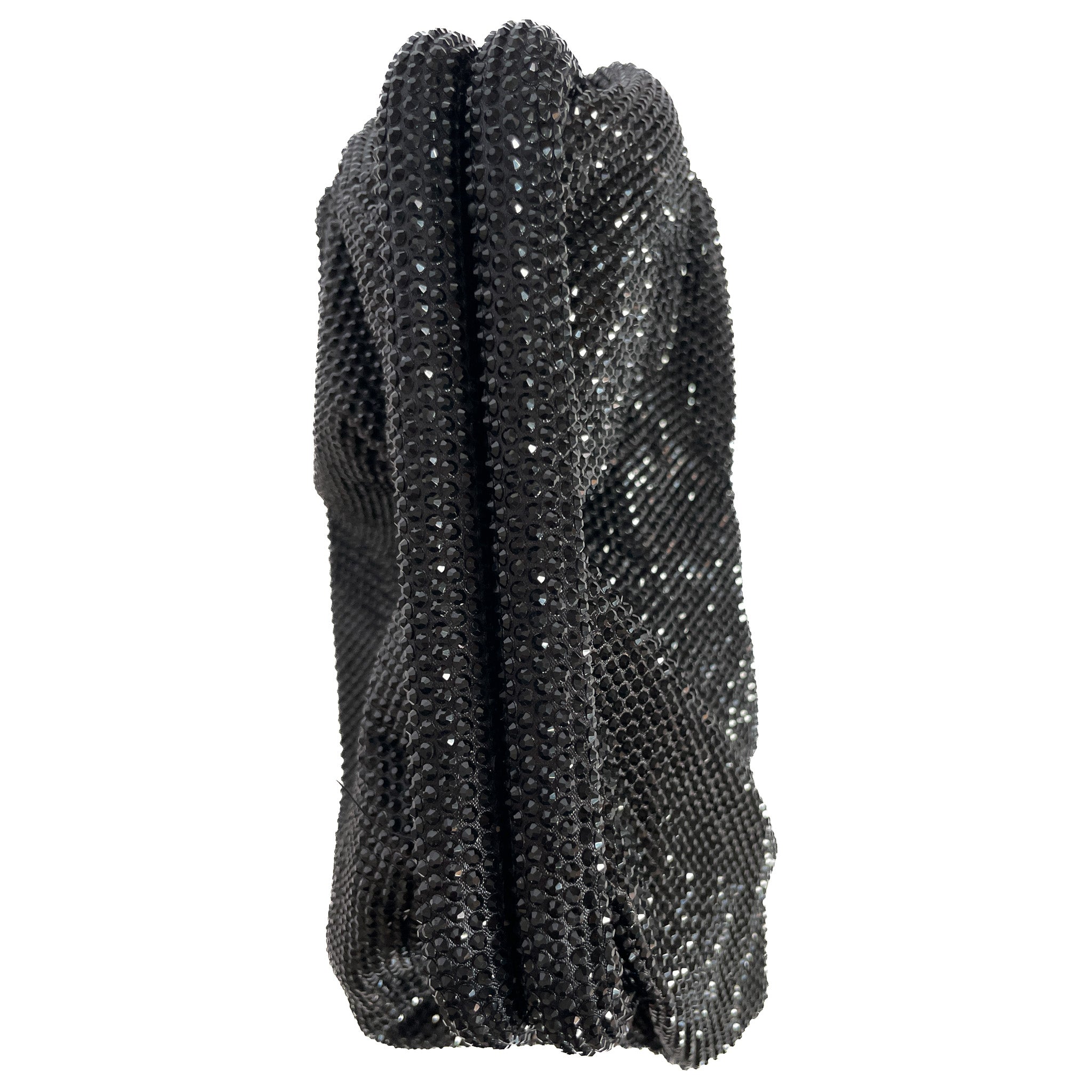 GAVI-BAG-borse-pochette-vista-sopra-chiusa-tessuto-strassato-nero