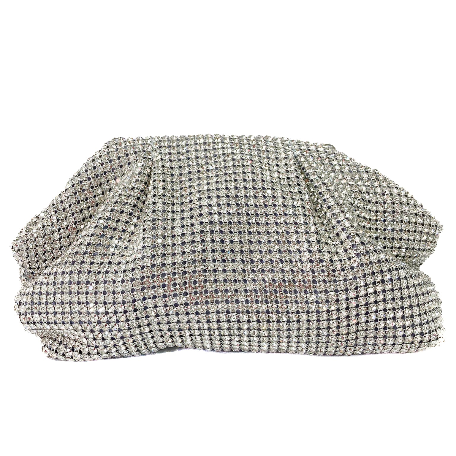 GORIZIA-bag-borse-pochette-vista-frontale-tessuto-argento-strass-grandi-cristallo