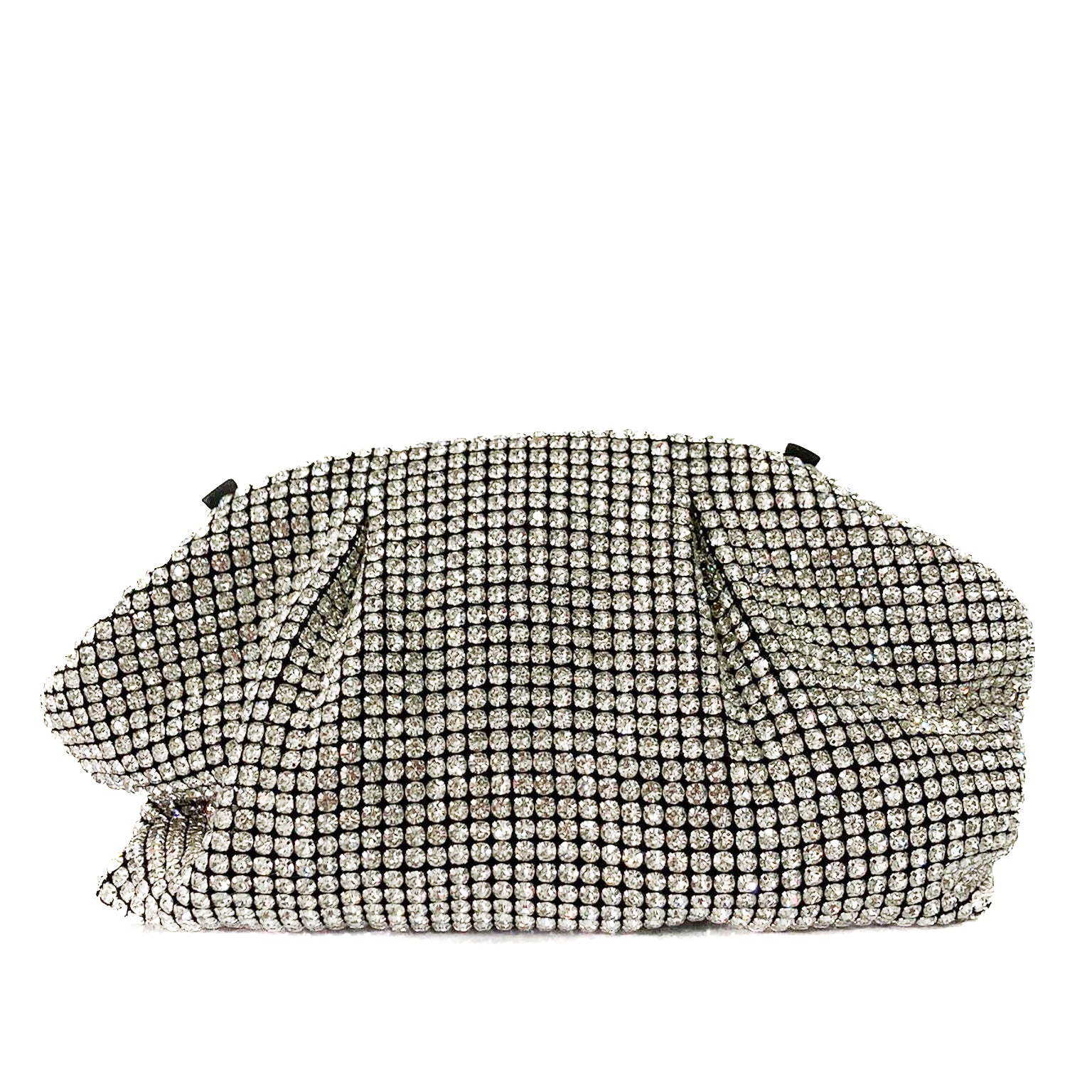 GORIZIA-bag-borse-pochette-vista-frontale-tessuto-nero-strass-grandi-cristallo