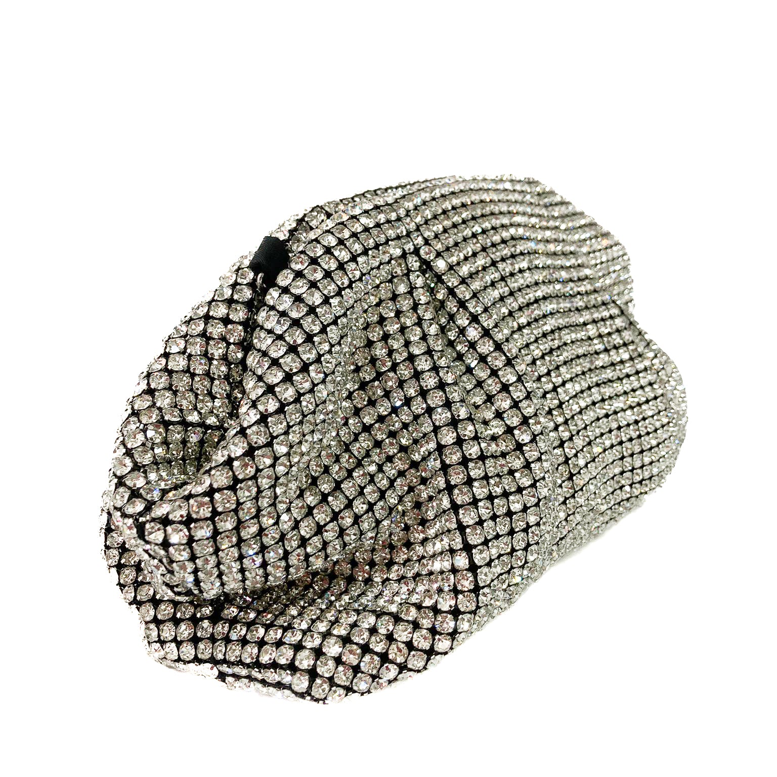 GORIZIA-bag-borse-pochette-vista-laterale-tessuto-nero-strass-grandi-cristallo