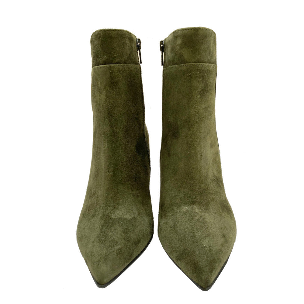 GRACIA-stivaletto-tronchetto-vista-punta-frontale-paio-camoscio-verde-militare