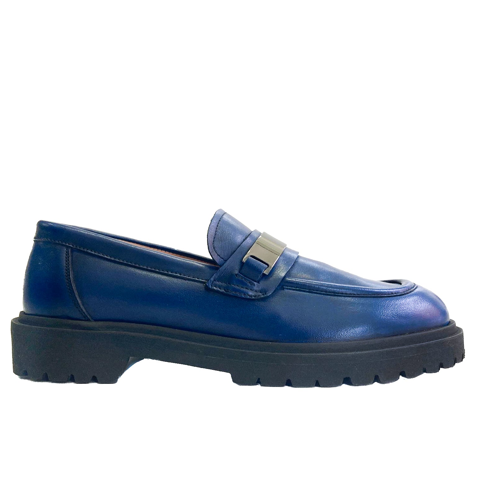 GROTTAMMARE-mocassino-vista-laterale-singolo-vitello-blu-royal-accessorio-cdf