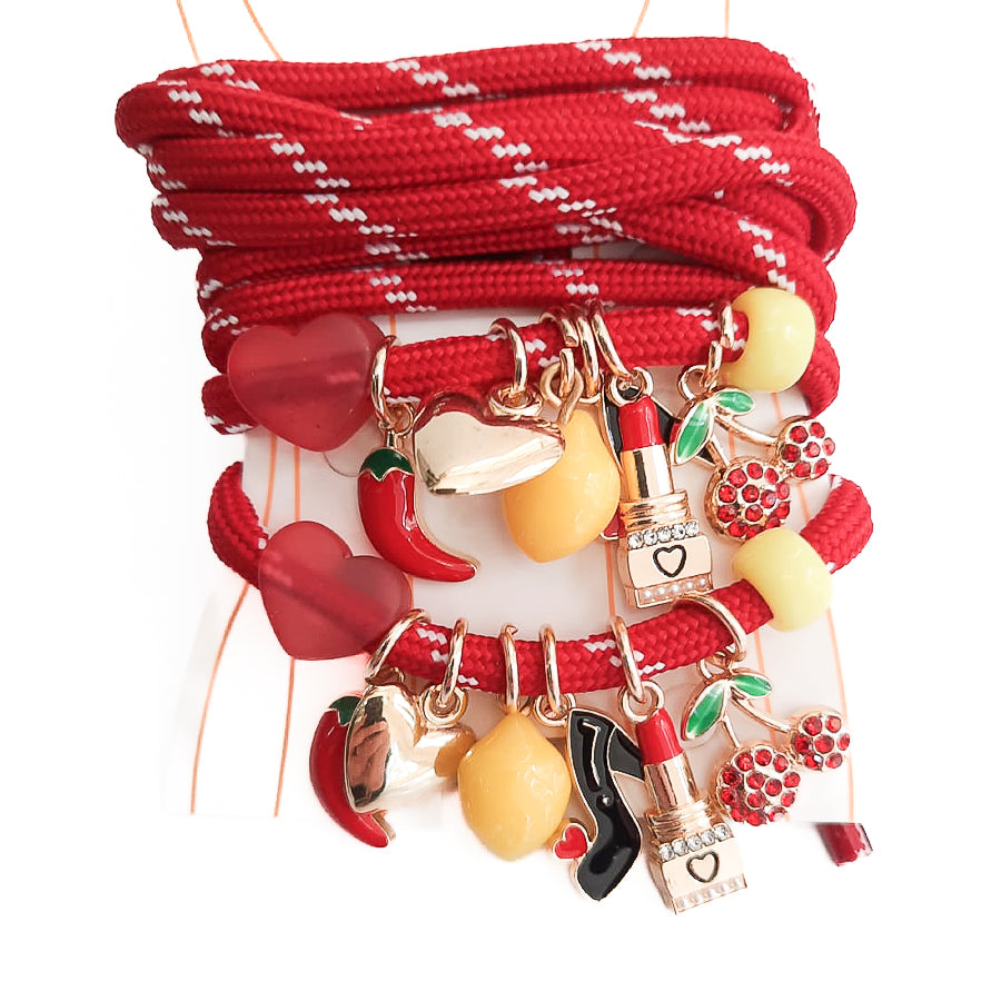 LACCI-CHARMS-accessori-vista-frontale-cotone-rosso-charms