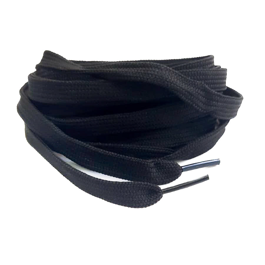 LACCI-NERI-accessori-per-sneakers-vista-laterale-cotone-nero