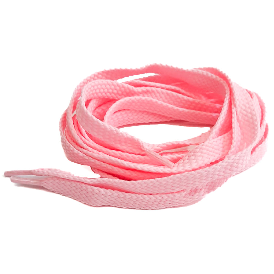 LACCI-ROSA-accessori-per-sneakers-vista-laterale-cotone-rosa