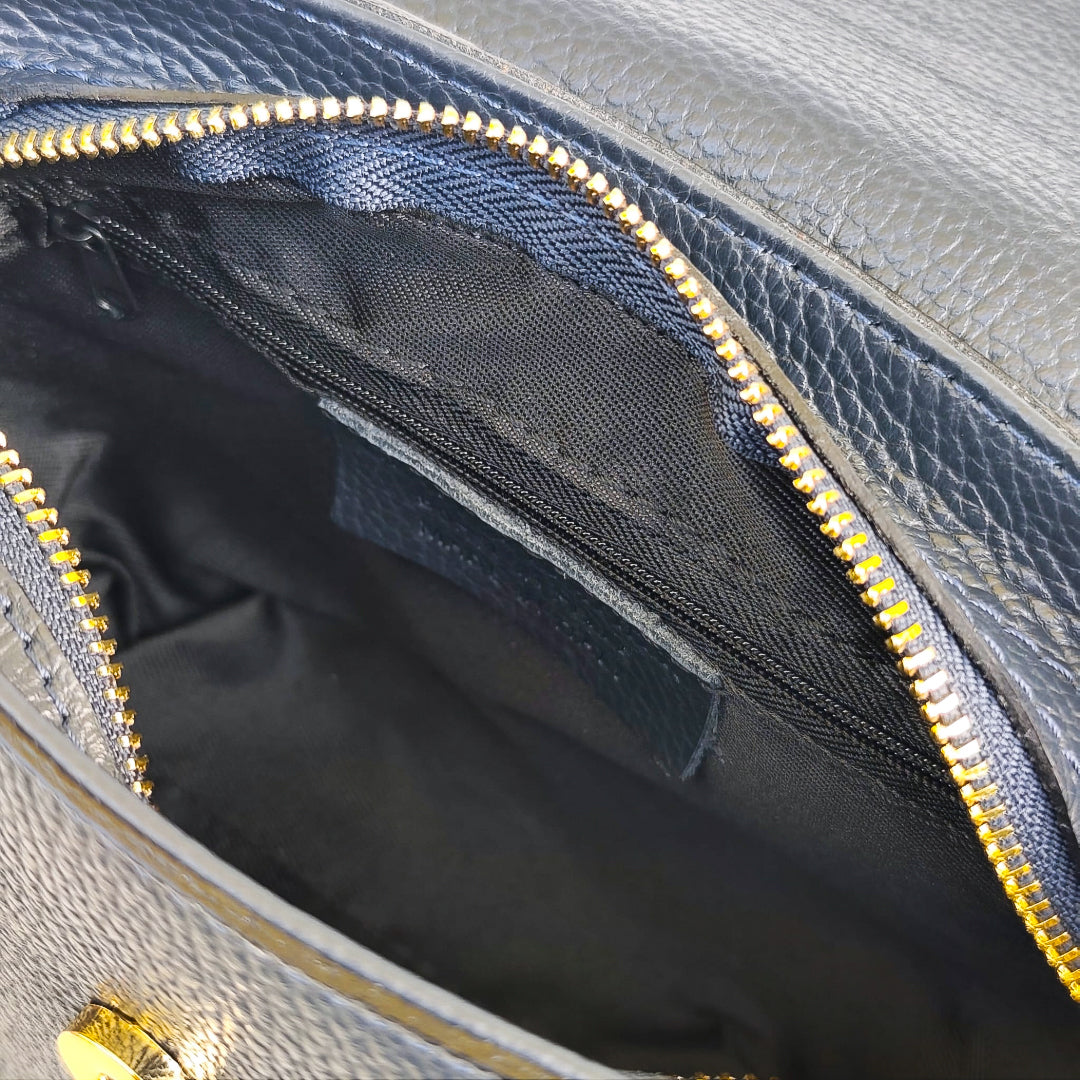 Livia Bag Vitello Blu Navy