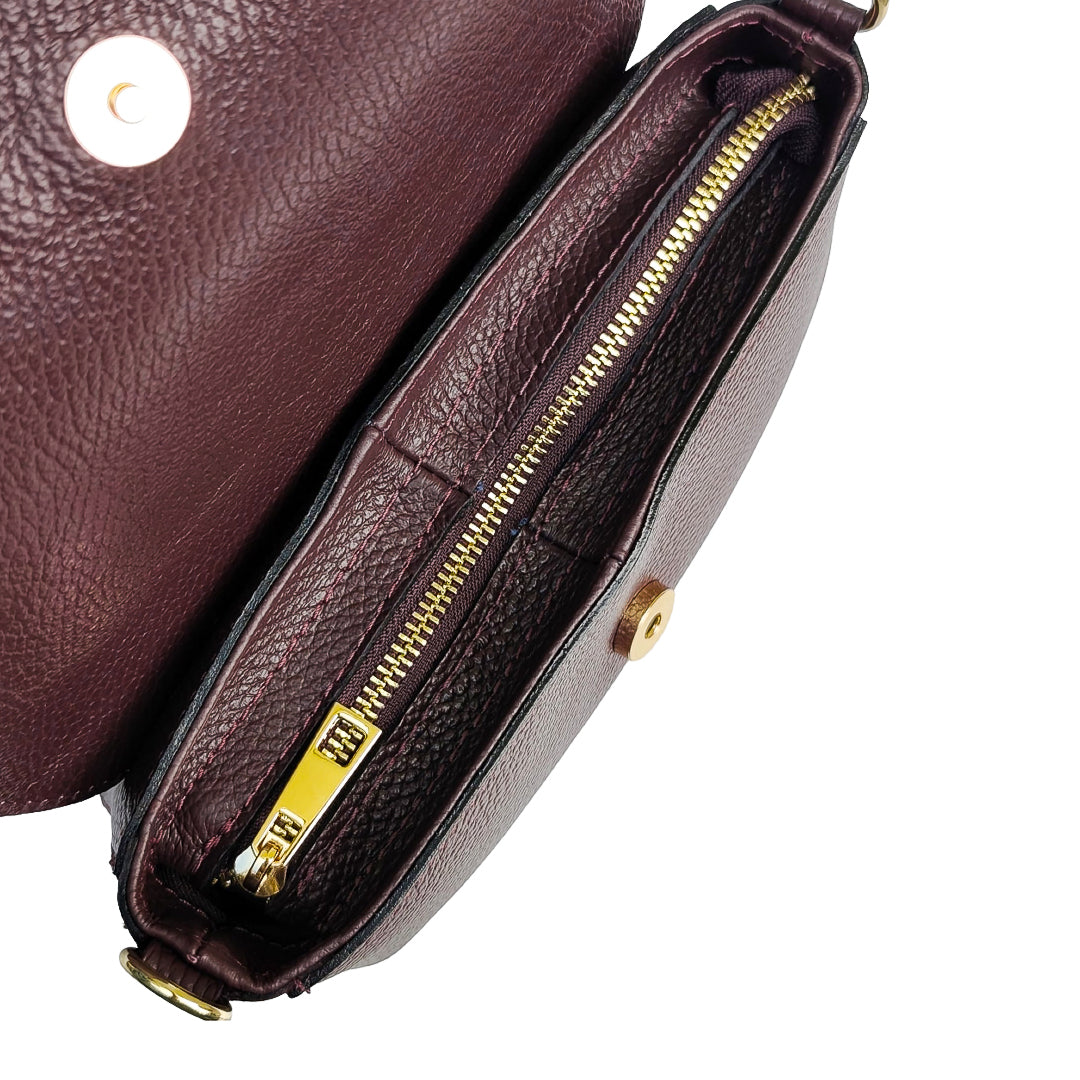 Livia Bag Vitello Bordeaux Scuro