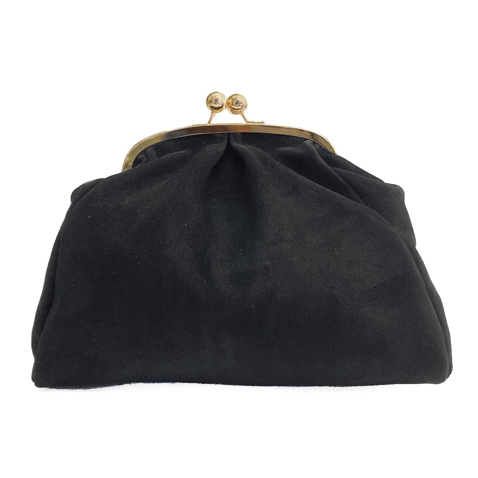 marsiglia-bag-camoscio-nero-vista-frontale-chiusura-clik-clak