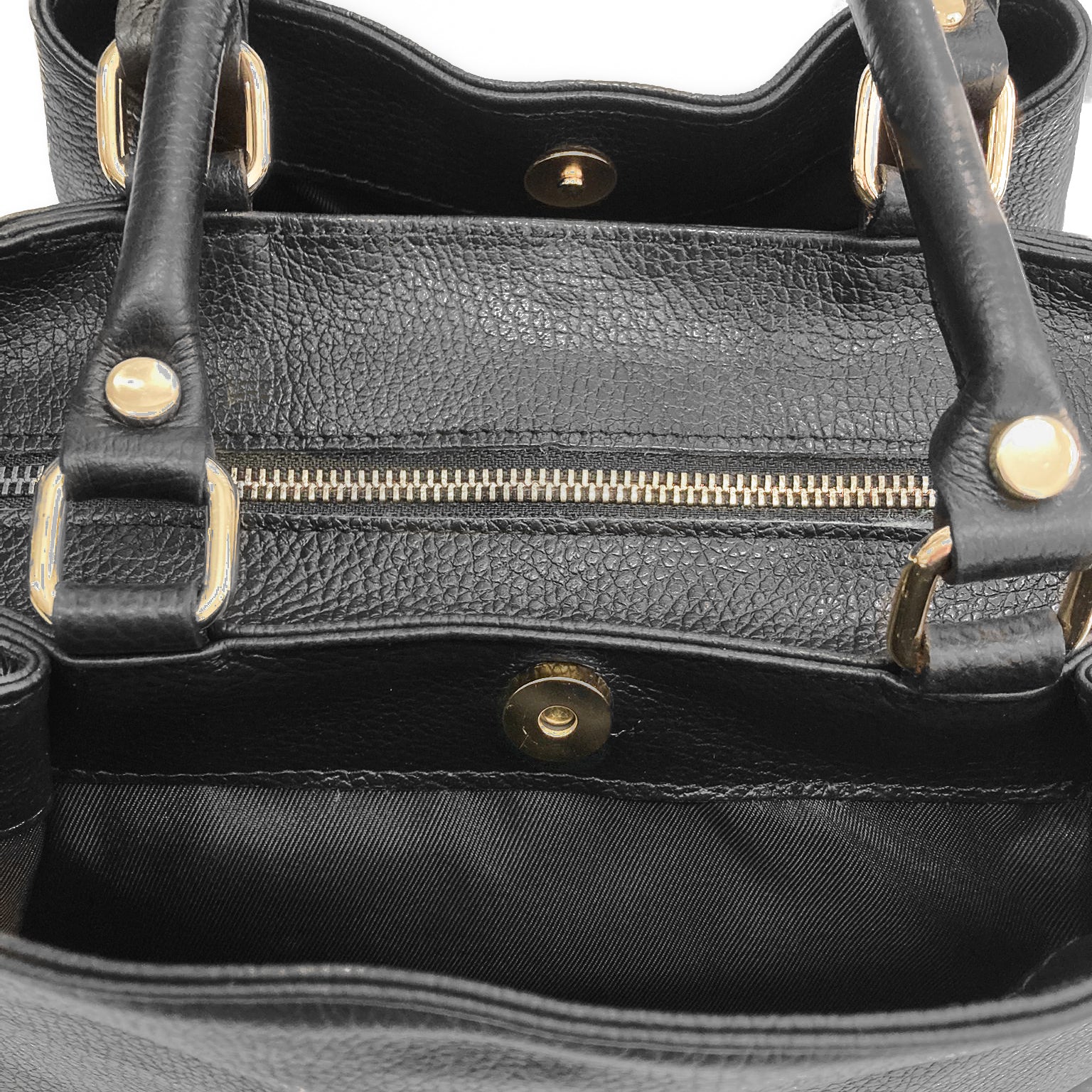 Maya-Bag-vitello-nero-zip-pelle-con-due-tasconi-e-zip