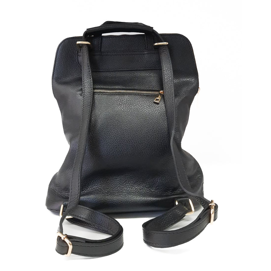 Napa-bag-vitello-nero-vista-tracolle-dietro-vera-pelle-morbida