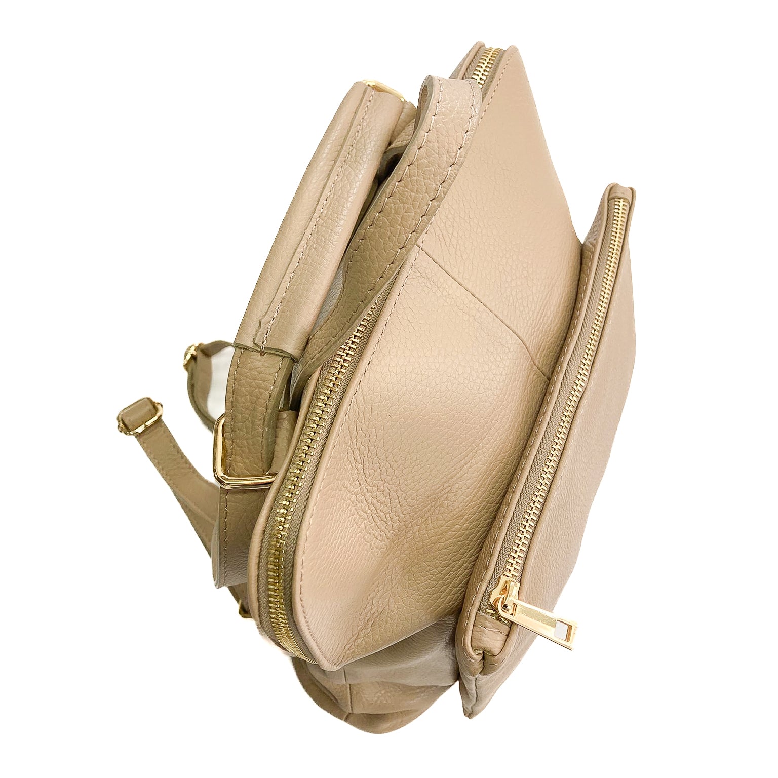 NAPA-BAG-borse-zaino-vista-laterale-sopra-vitello-tortora