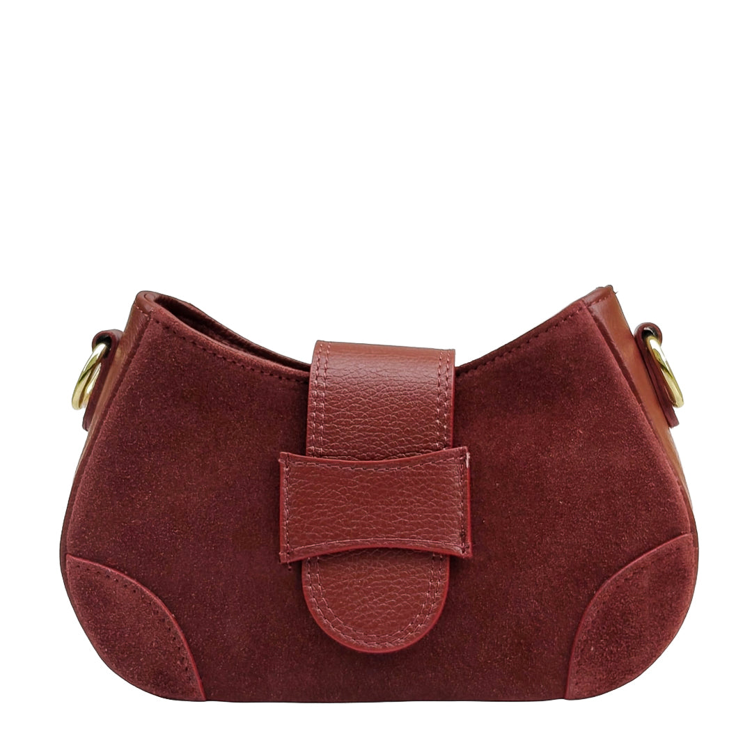 Nola Bag Camoscio E Vitello Bordeaux