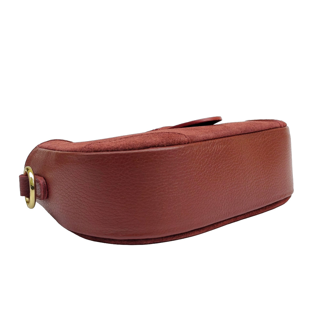Nola Bag Camoscio E Vitello Bordeaux