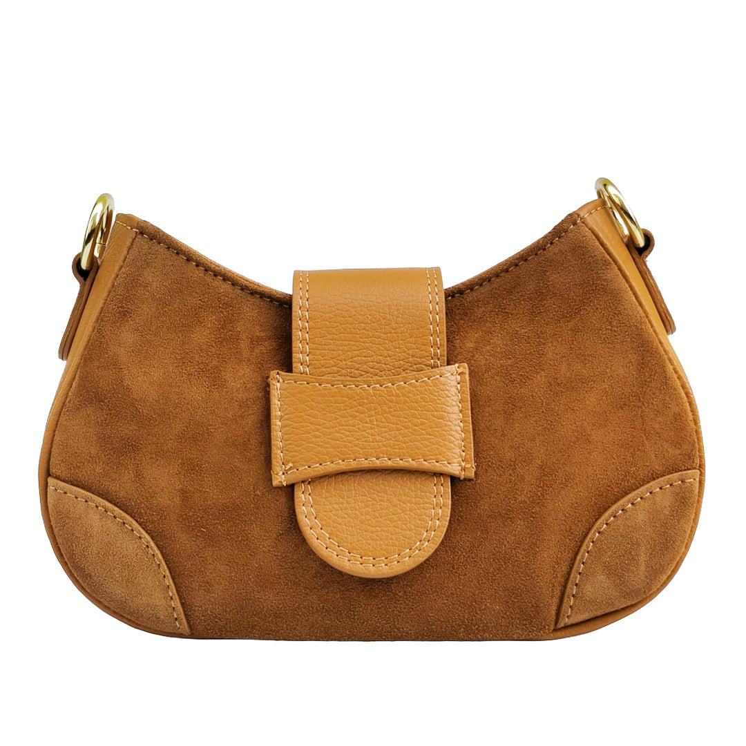 Nola Bag Camoscio E Vitello Cognac