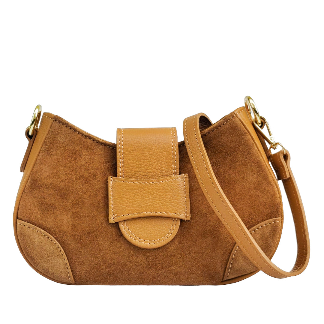 Nola Bag Camoscio E Vitello Cognac