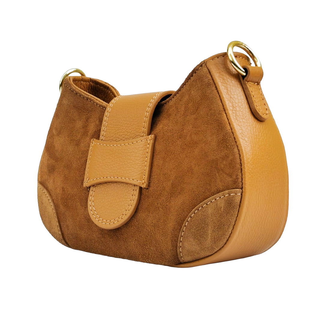 Nola Bag Camoscio E Vitello Cognac