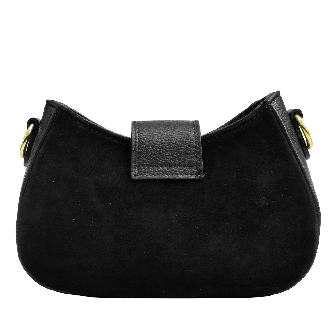 Nola Bag Camoscio E Vitello Nero