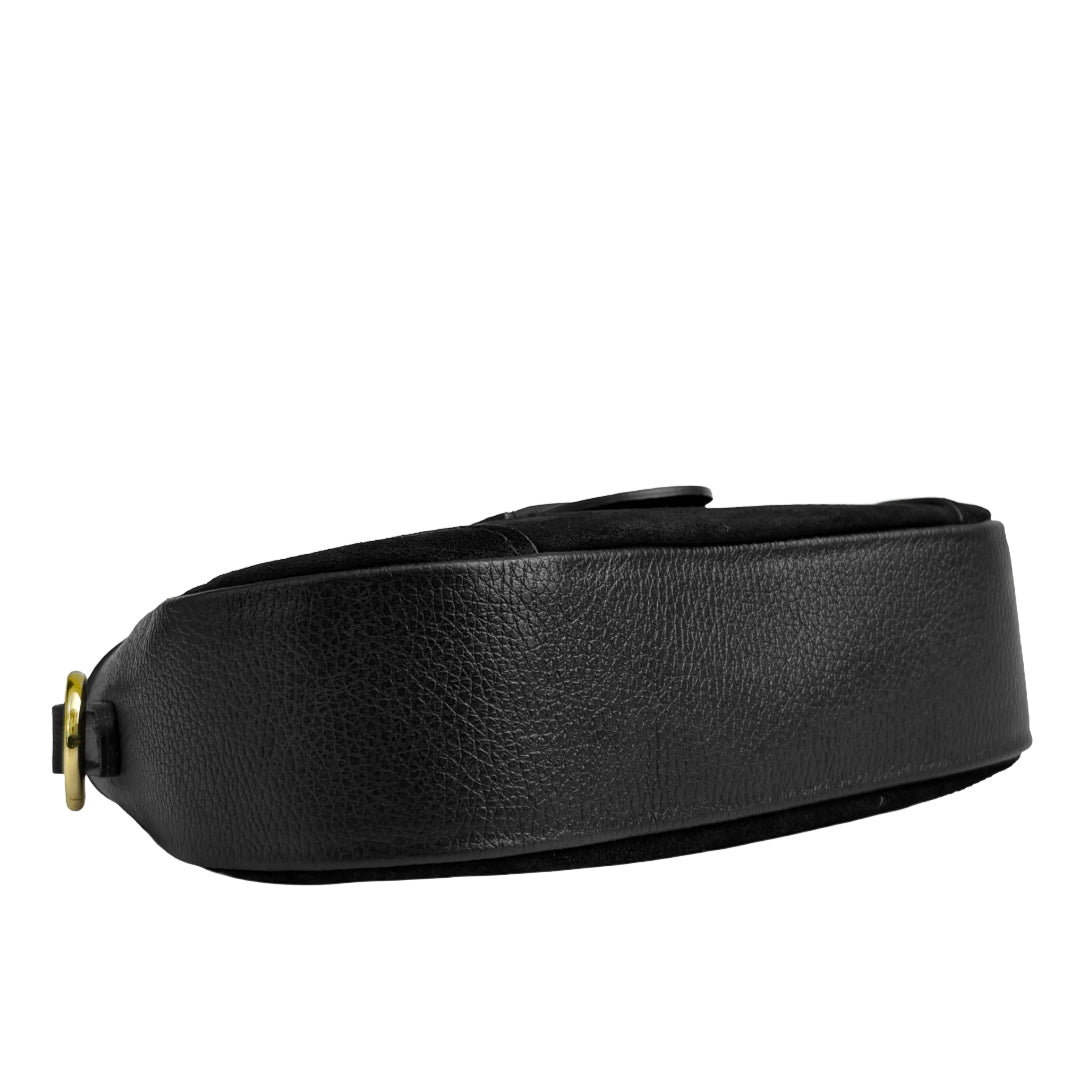 Nola Bag Camoscio E Vitello Nero