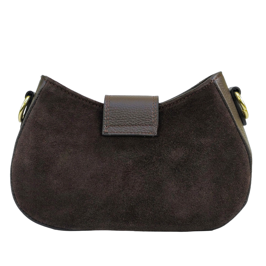Nola Bag Camoscio E Vitello Testa Di Moro