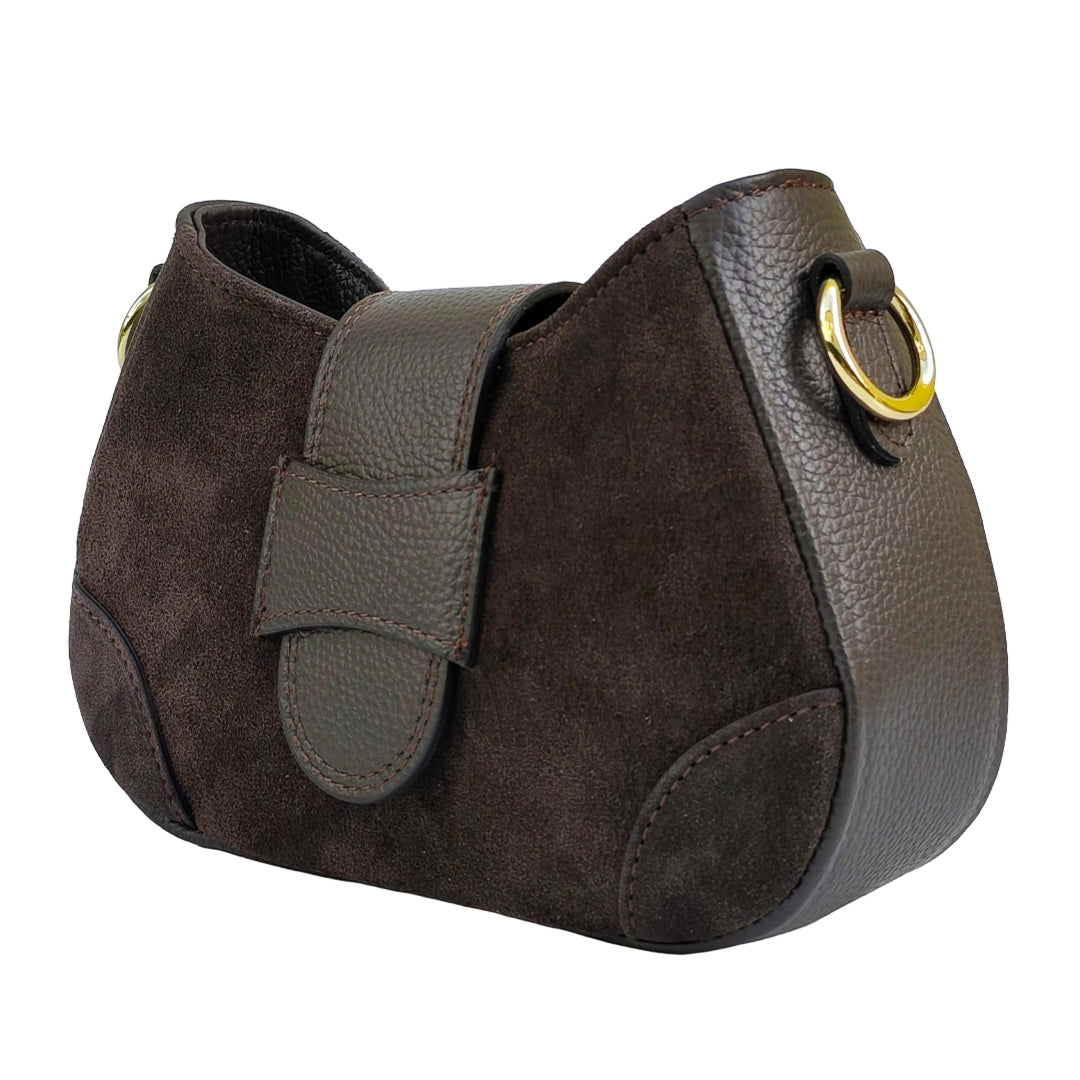 Nola Bag Camoscio E Vitello Testa Di Moro