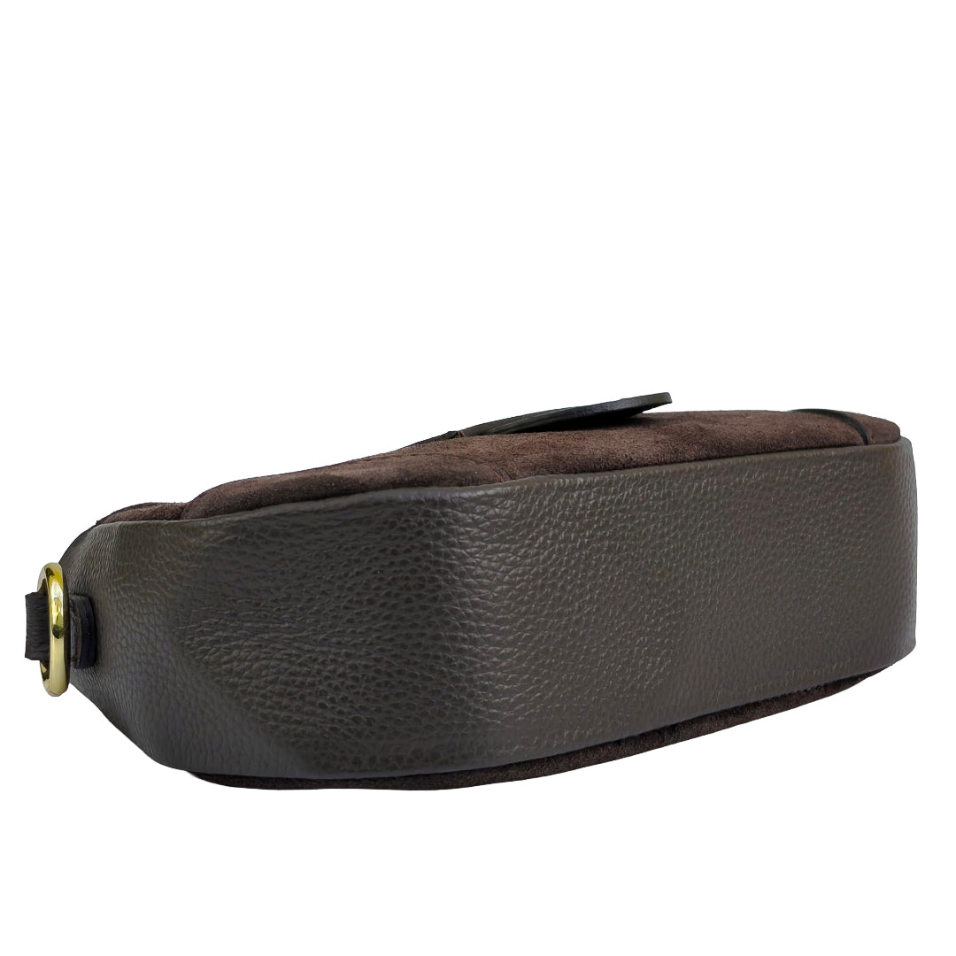 Nola Bag Camoscio E Vitello Testa Di Moro