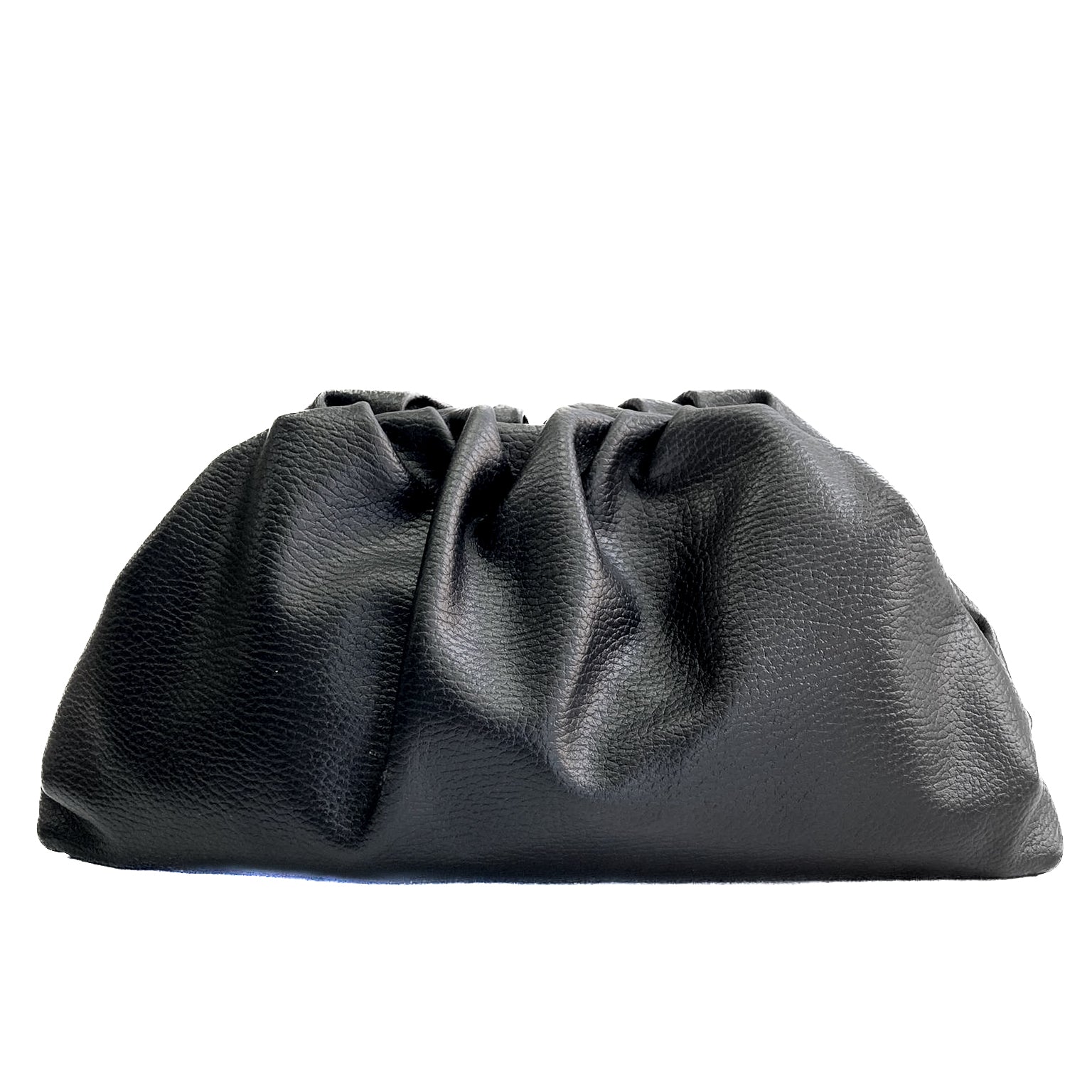 NUVOLA-M-BAG-borsa-clutch-vista-frontale-vitello-nera