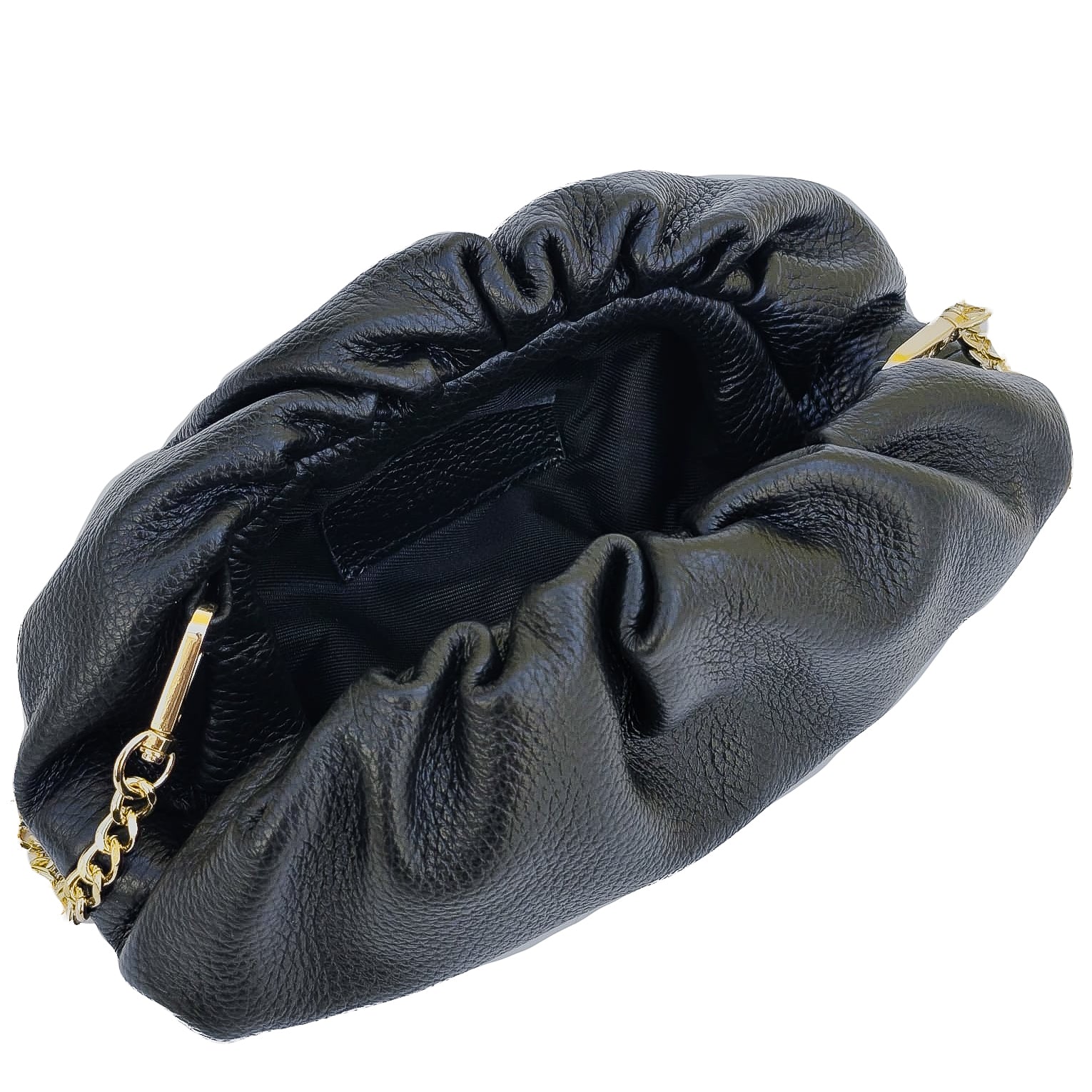 NUVOLETTA-BAG-borse-pochette-vista-sopra-aperta-vitello-nero