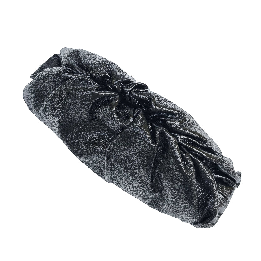 NUVOLETTA-BAG-borse-pochette-vista-sopra-chiusa-laminato-nero