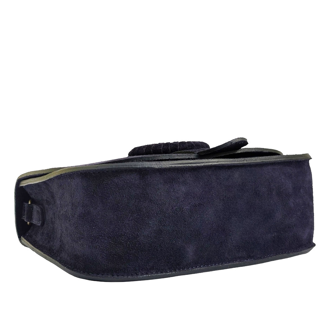Ofelia Bag Camoscio Blu Navy