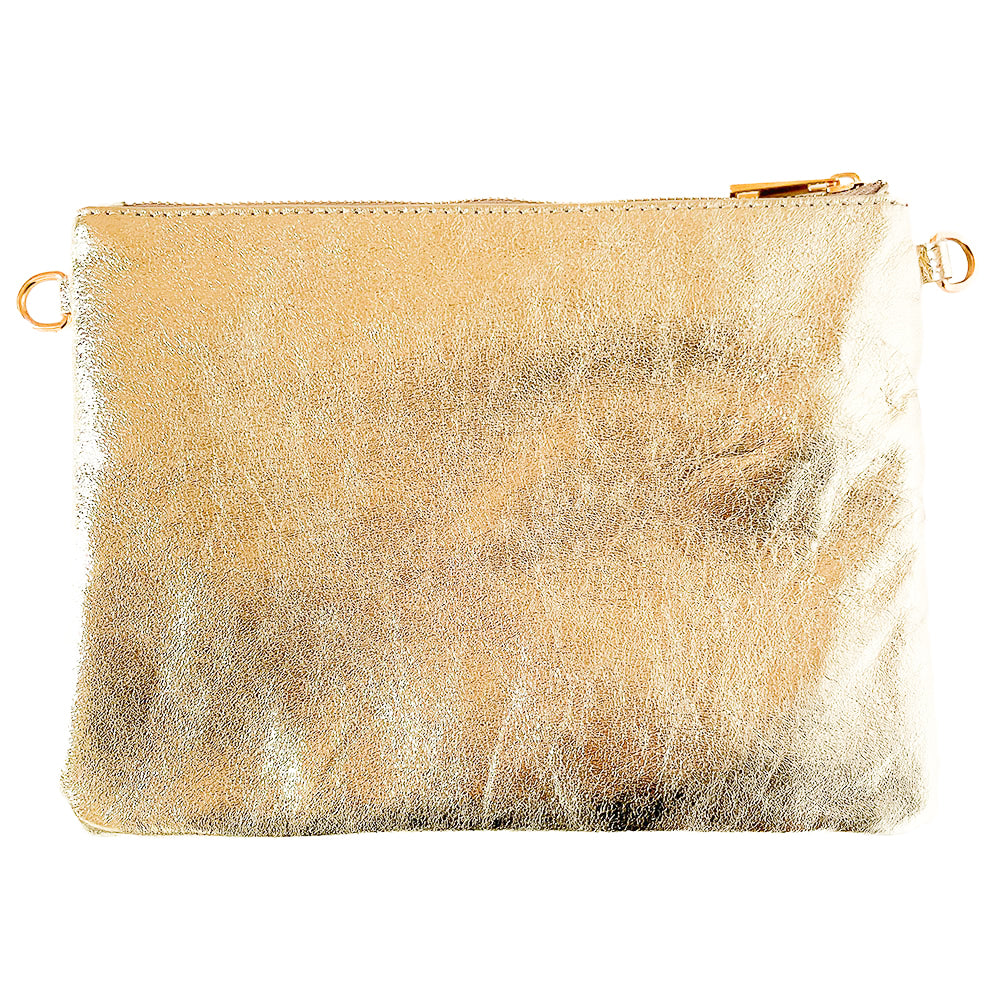 OLIVIA-BAG-borse-pochette-vista frontale-laminato-platino