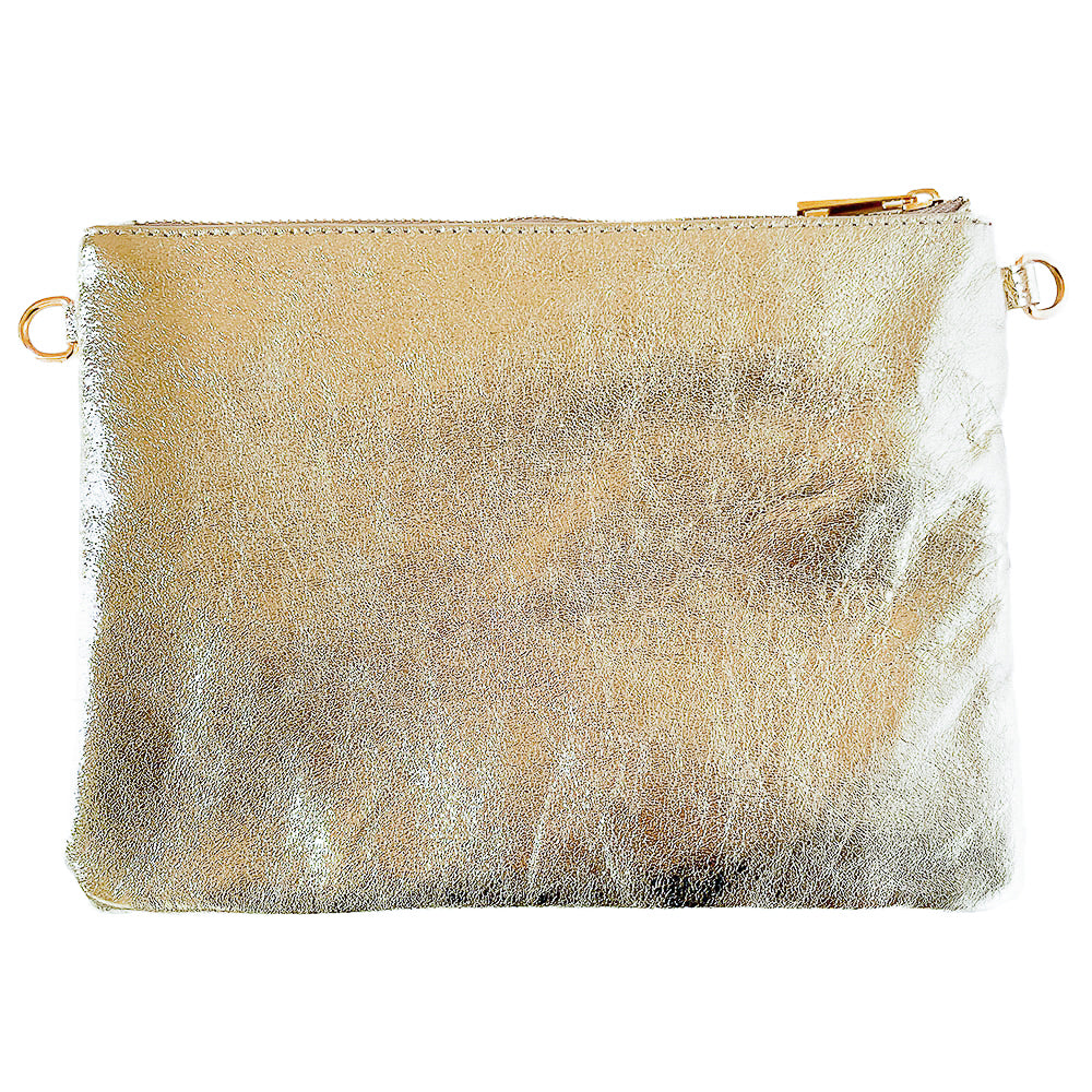 OLIVIA-BAG-borse-pochette-vista frontale-laminato-platino
