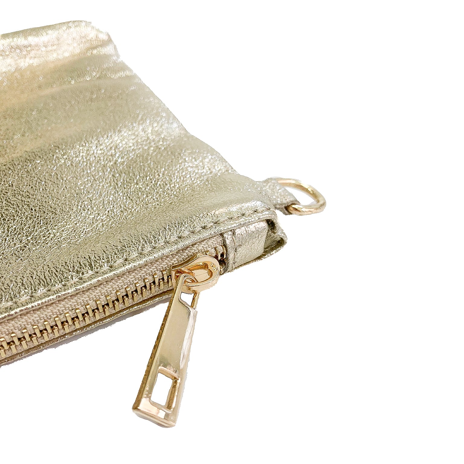 OLIVIA-BAG-borse-pochette-vista cerniera-vicino-laminato-platino