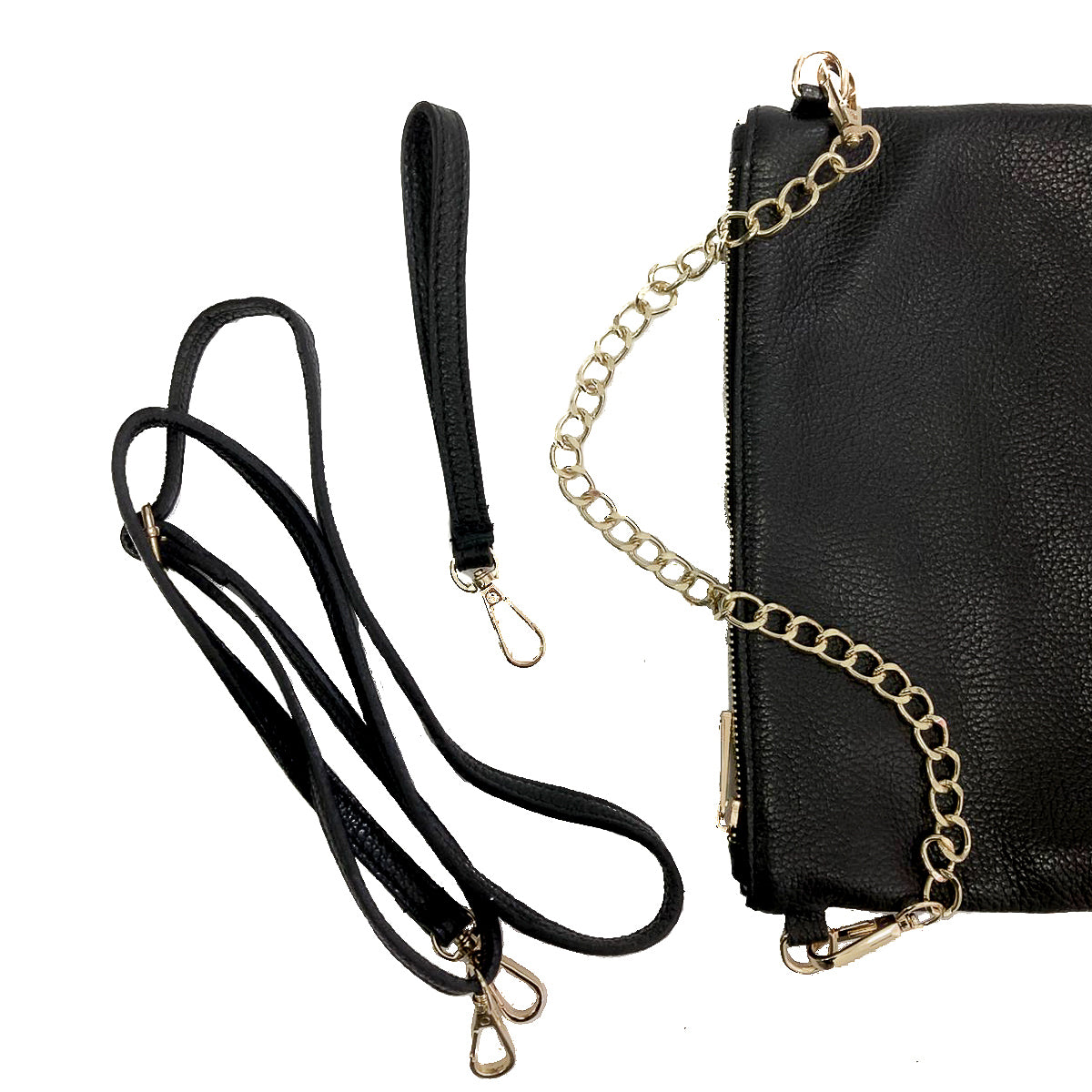 OLIVIA-BAG-borse-pochette-vista tracolle-sopra-vitello-nero