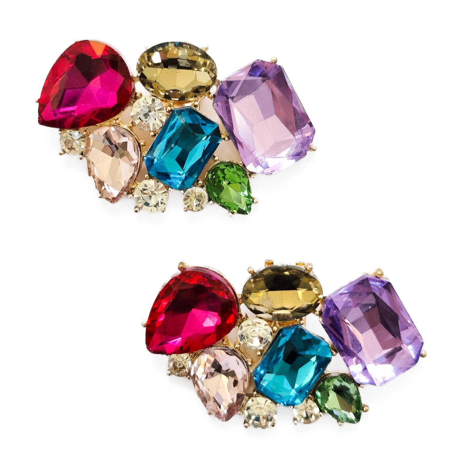 PIETRE-COLORATE-F-accessori-clip-vista-frontale-paio-metallo-oro-multicolor