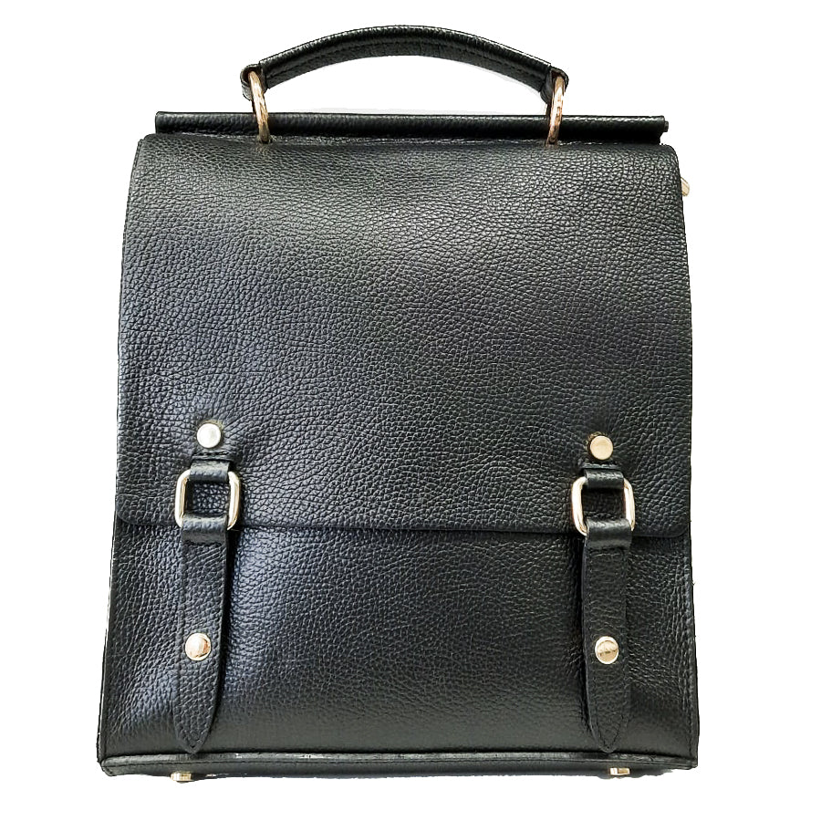 SAUSALITO-BAG-borse-zaino-a-cartella-vista-frontale-vitello-nero