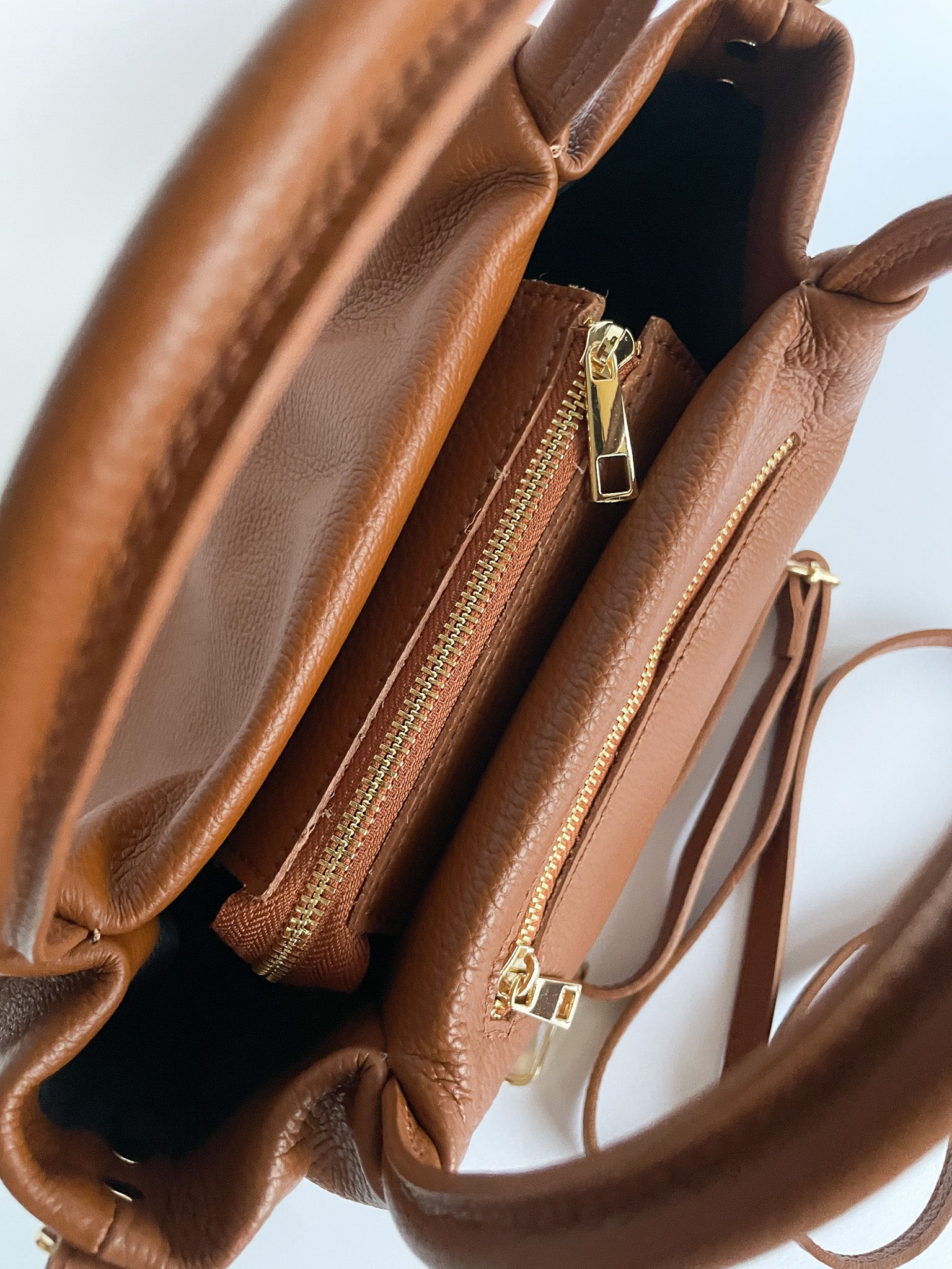 SEATTLE-BAG-borse-vista-sopra-cerniera-vitello-cuoio 