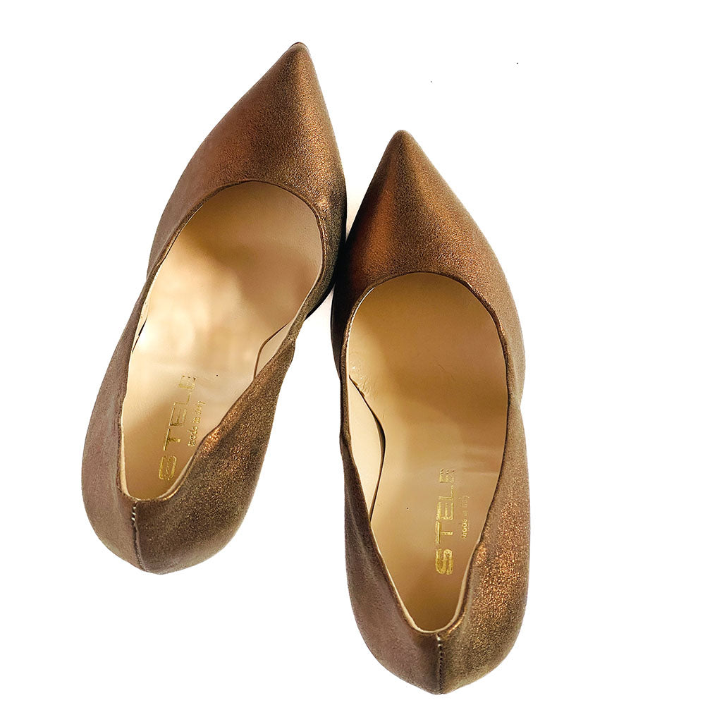 STEFY-decollete-vista-punta-sopra-paio-singola-saten-bronzo