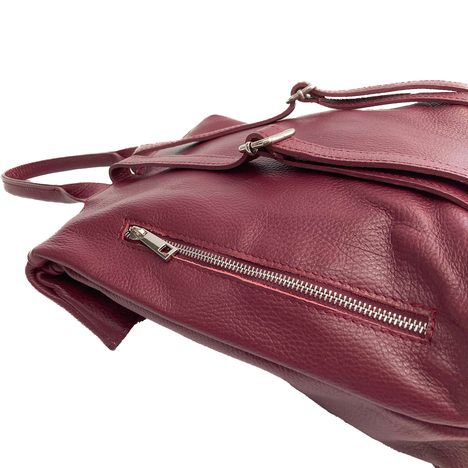 STOCCARDA-BAG-borse-zaino-vista-zip-posteriore-vitello-bordeaux