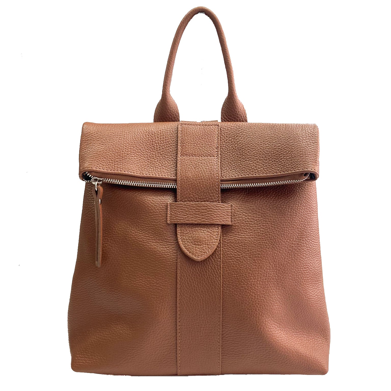 STOCCARDA-BAG-borse-zaino-vista-frontale-vitello-cuoio