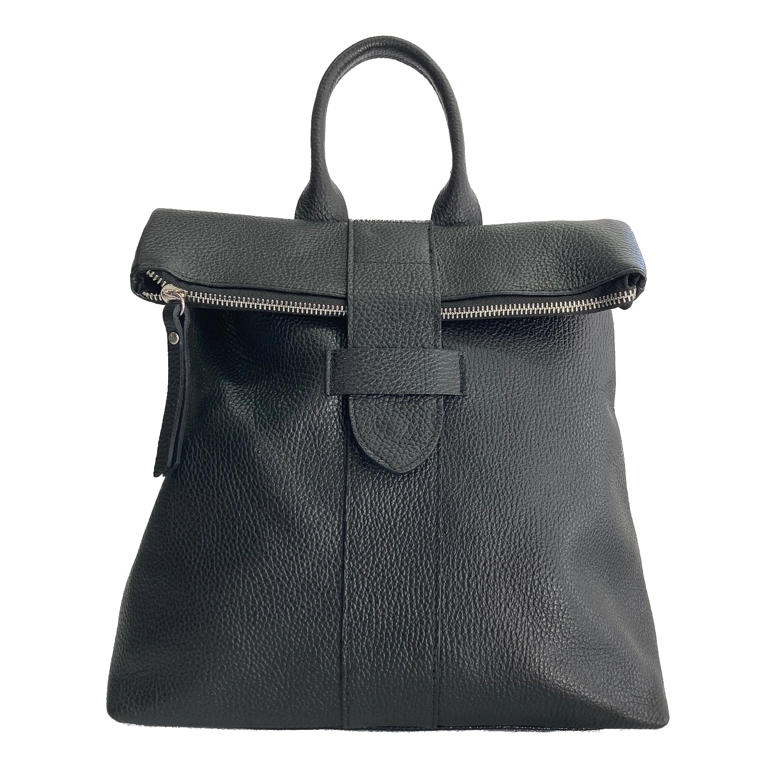 STOCCARDA-BAG-borse-zaino-vista-frontale-vitello-nero