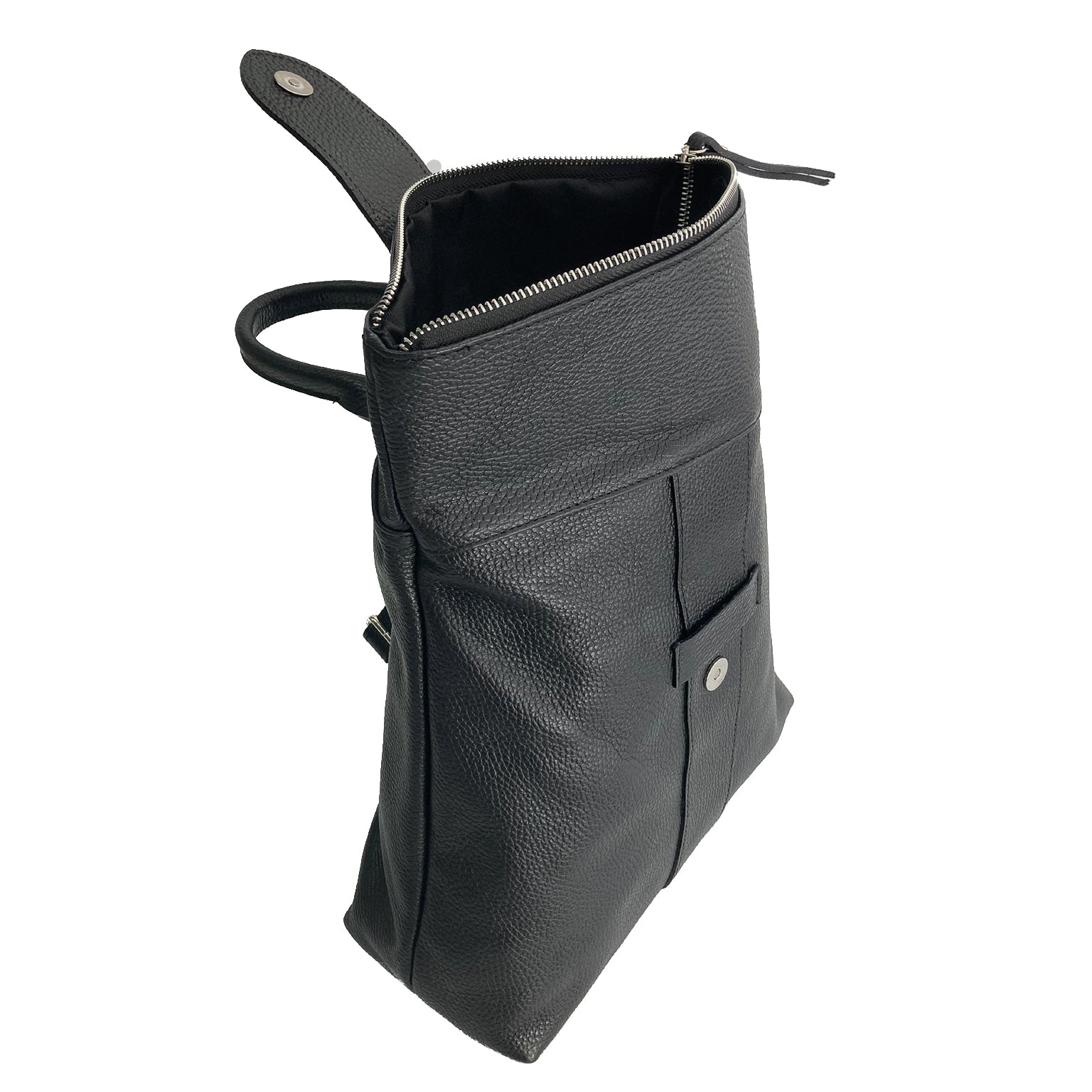 STOCCARDA-BAG-borse-zaino-vista-laterale-aperto-vitello-nero