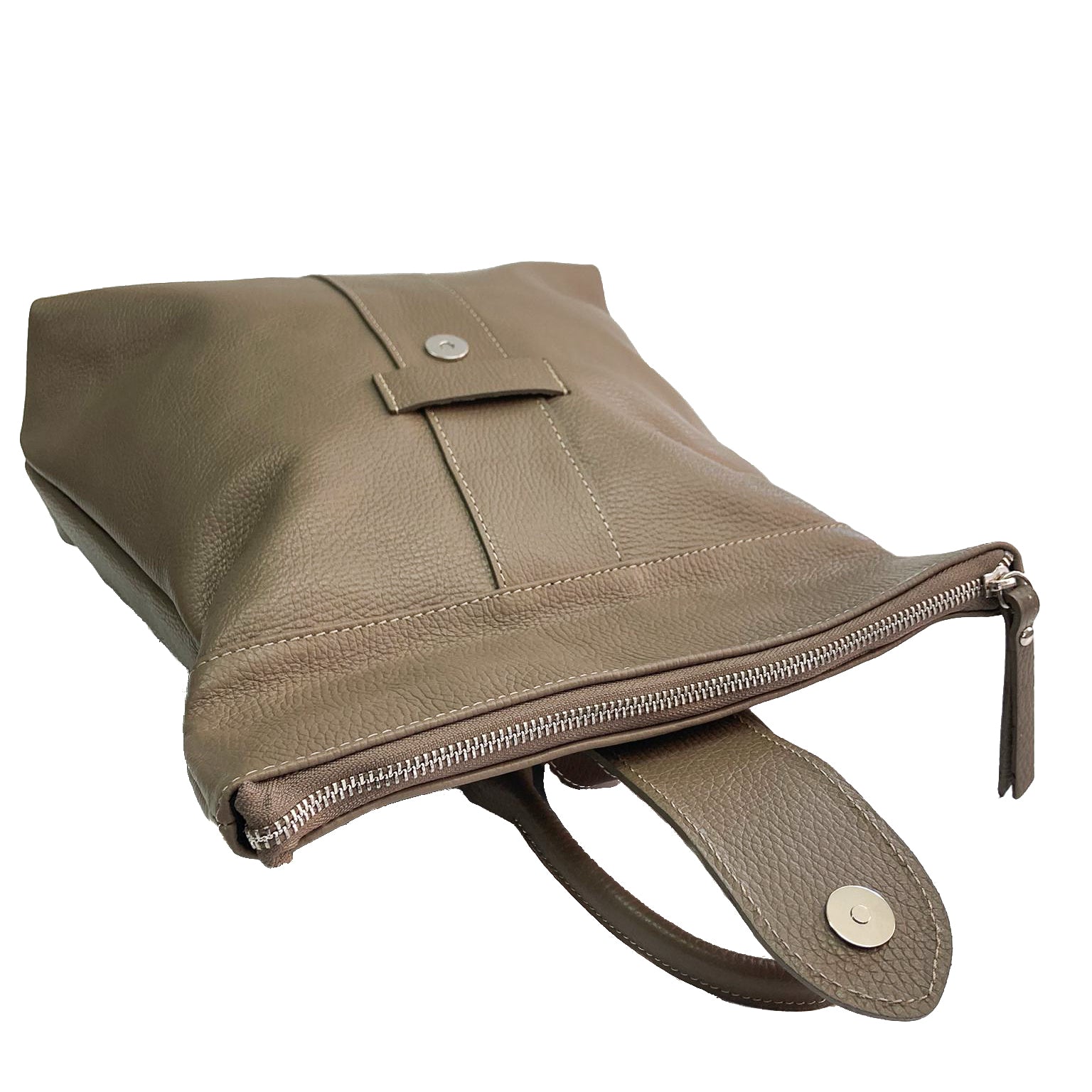 STOCCARDA-BAG- borsa-zaino-vista-sdraiato-vitello-taupe