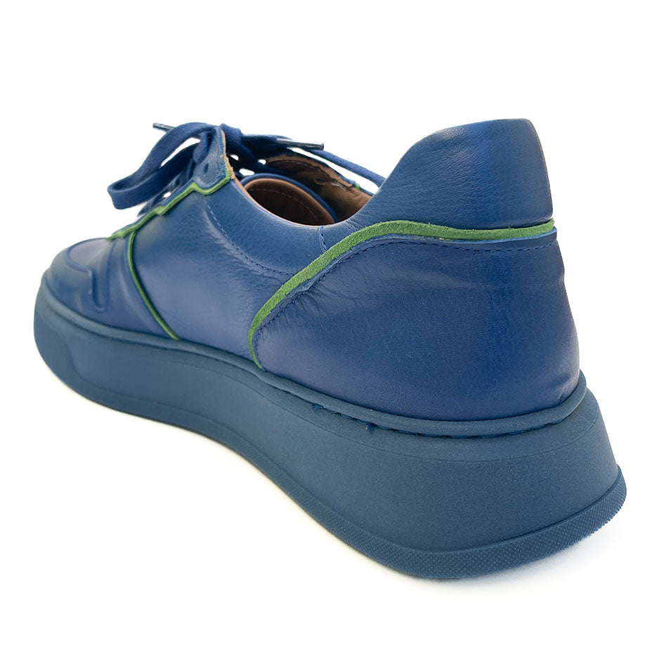 VALERIE-sneakers-vista-tallone-vitello-bluette-camoscio-verde