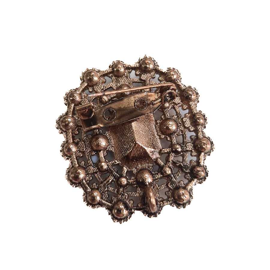 VINTAGE-STRASS-accessori-vista-dietro-spilla-metallo-oro-invecchiato